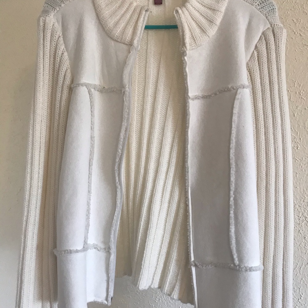 Sued knitted petite jacket